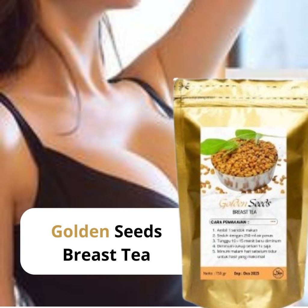 Pembesar Payudara Ampuh - Golden Breast Tea - Herbal Methi Seeds - COD Gratis Ongkir Ekstra