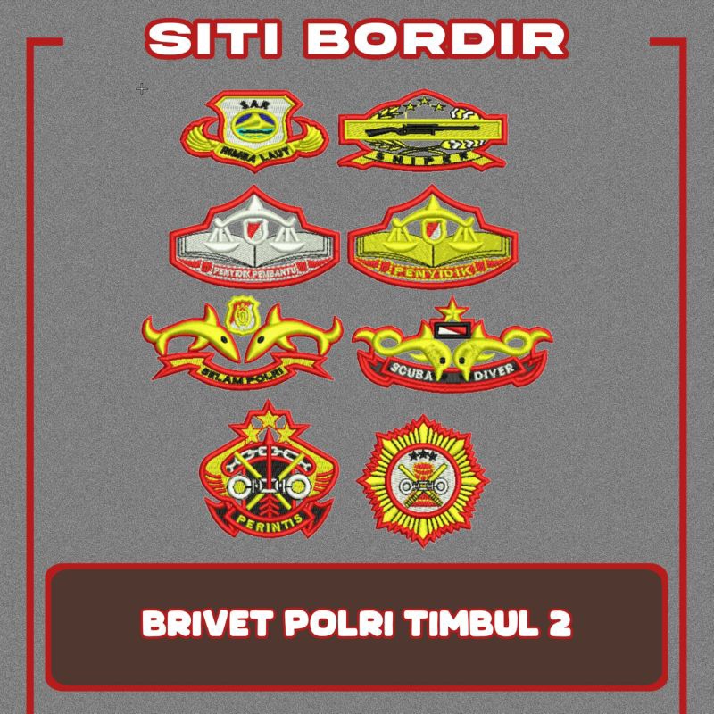 [TIMBUL] BRIVET POLRI SATUAN TANPA BAHAN.
