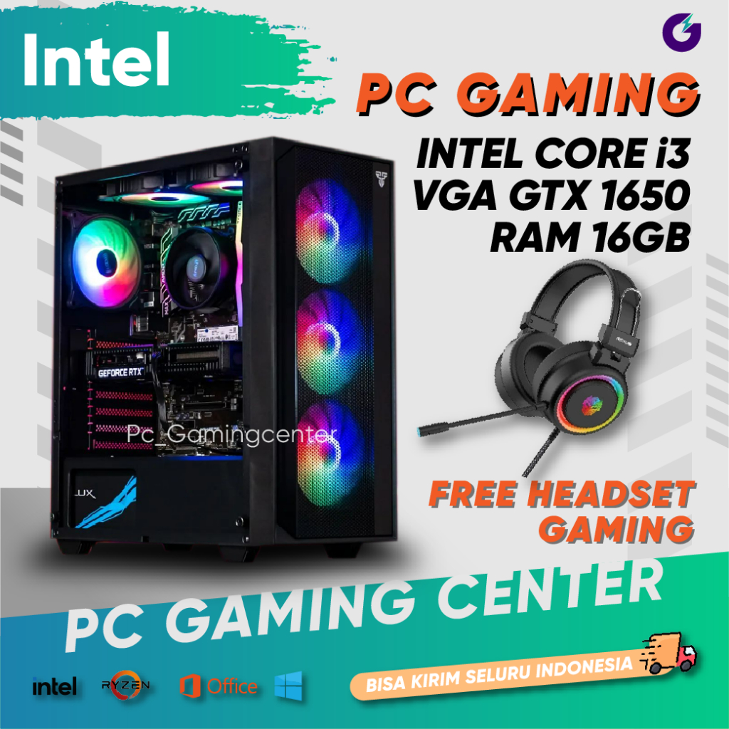 PC GAMING CORE i3 GEN 10 VGA GTX 1650 4GB RAM 16GB KOMPUTER GAMING MURAH SIUAP PAKAI