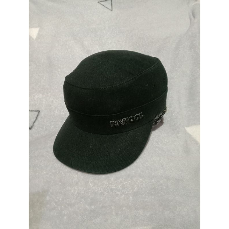 Topi Kangol Second Original cap Model patrol komando warna hita dof bahan katun