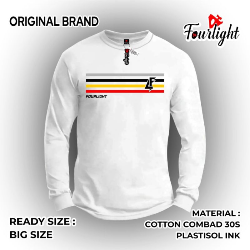 kaos lengan panjang jumbo bigsize pria wanita 6xl-7xl original brand fourlight