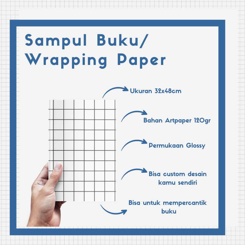

[AP 120g] Sampul Buku Kotak - Sampul Buku Aesthetic - Book Cover - Kertas Kado - Kertas Sampul