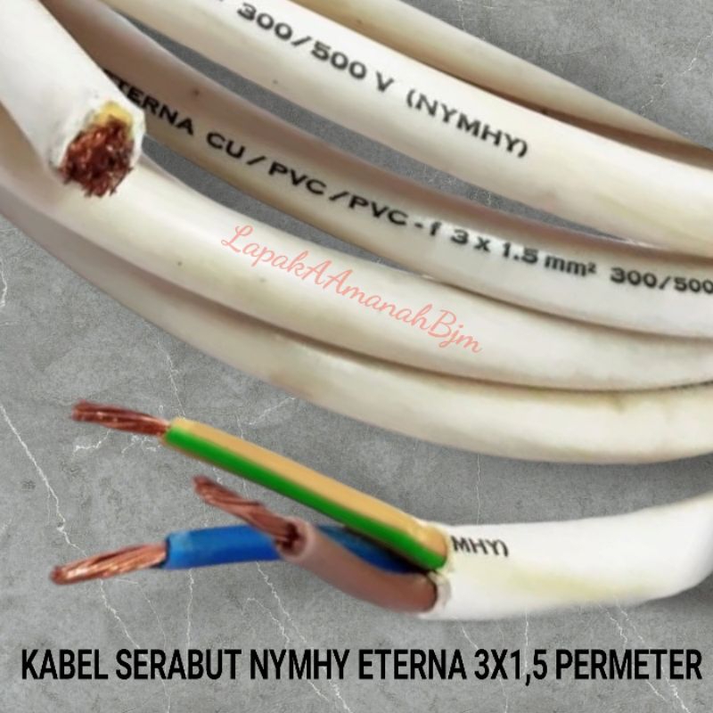 KABEL SERABUT NYMHY/NYYHY ETERNA 3X1,5 SNI