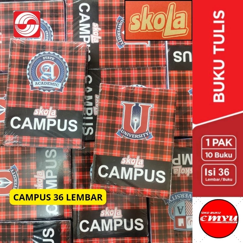 

Buku Tulis Campus Skola 36 Lembar Isi 10 pcs