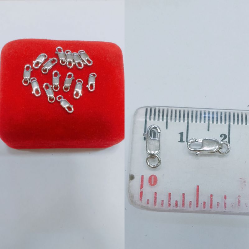 kokot/kaitan/untung kalung/gelang Asli perak silver925 lapis emas putih k02