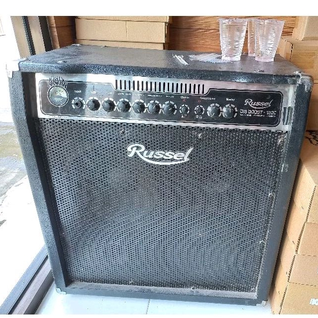 Ampli Amplifier Bass Russel 120C Big Boost Double Speaker