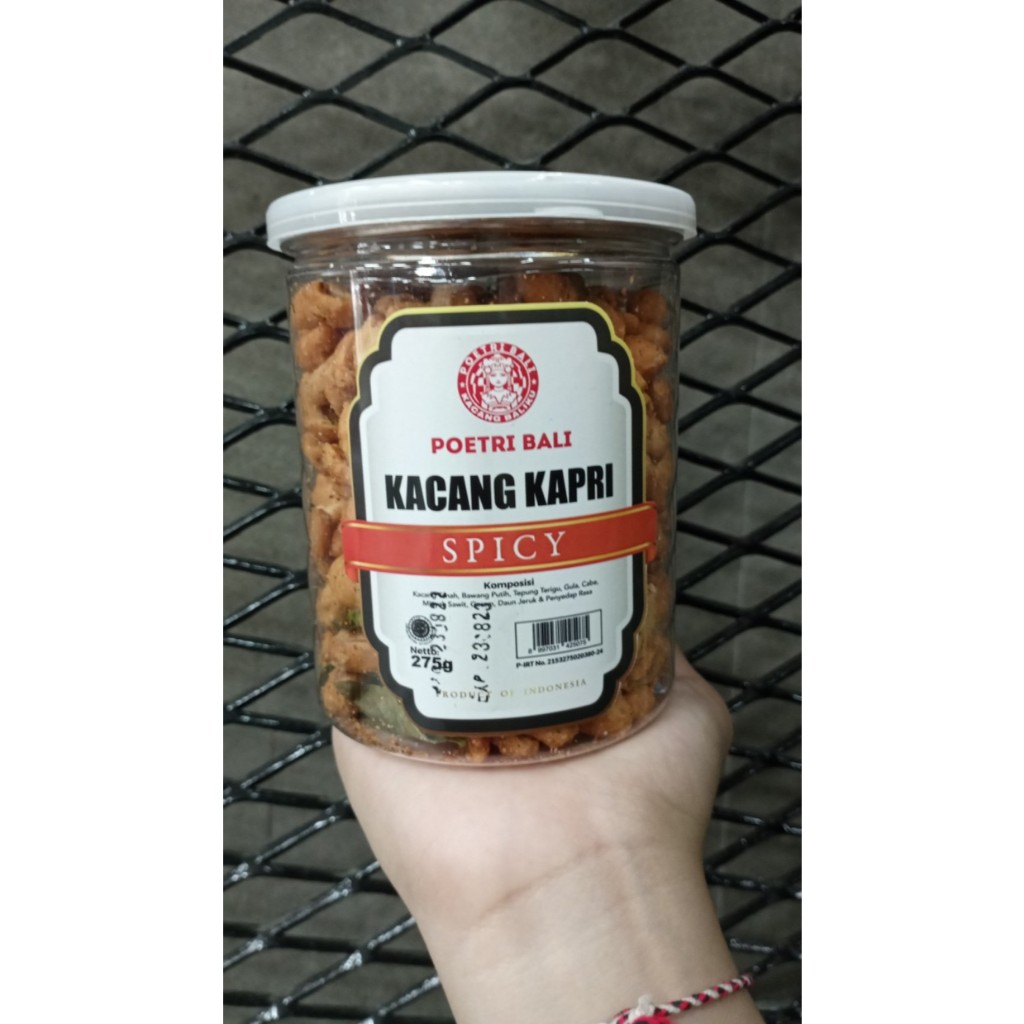 

Kacang Kapri Spicy 275 gram Poetri Bali Toples / Kacang Kapri Bali / Kacang Spicy / Kacang Pedas l Oleh-Oleh Khas Bali