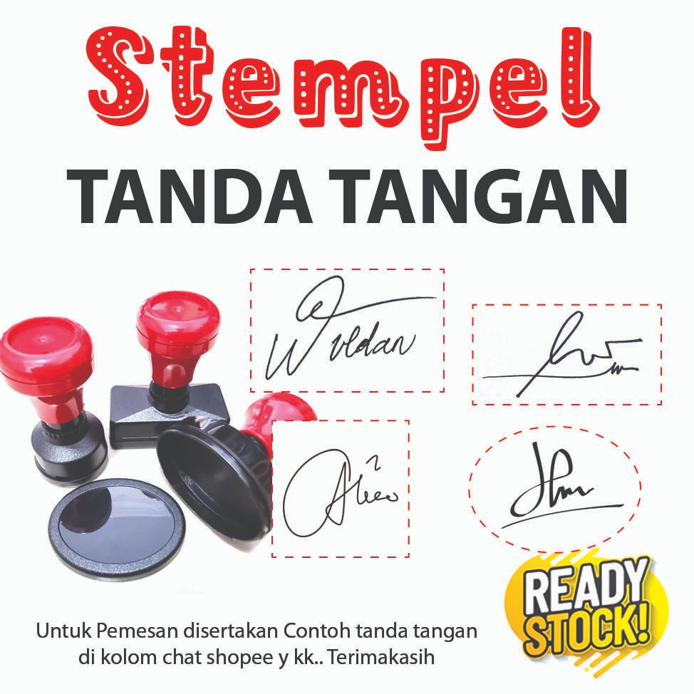 

STEMPEL OTOMATIS TANDA TANGAN / PARAF 1 WARNA