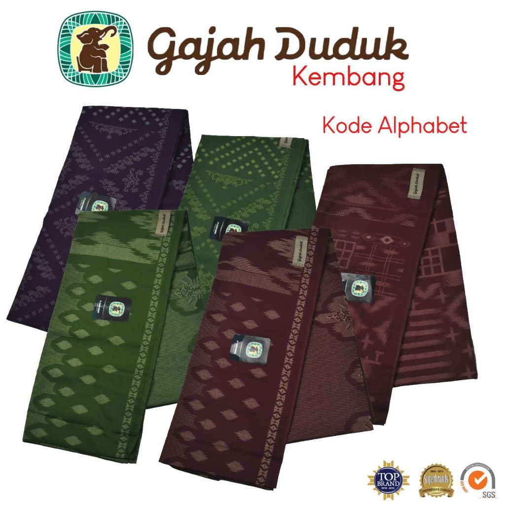 Sarung asia kembang cap gajah duduk