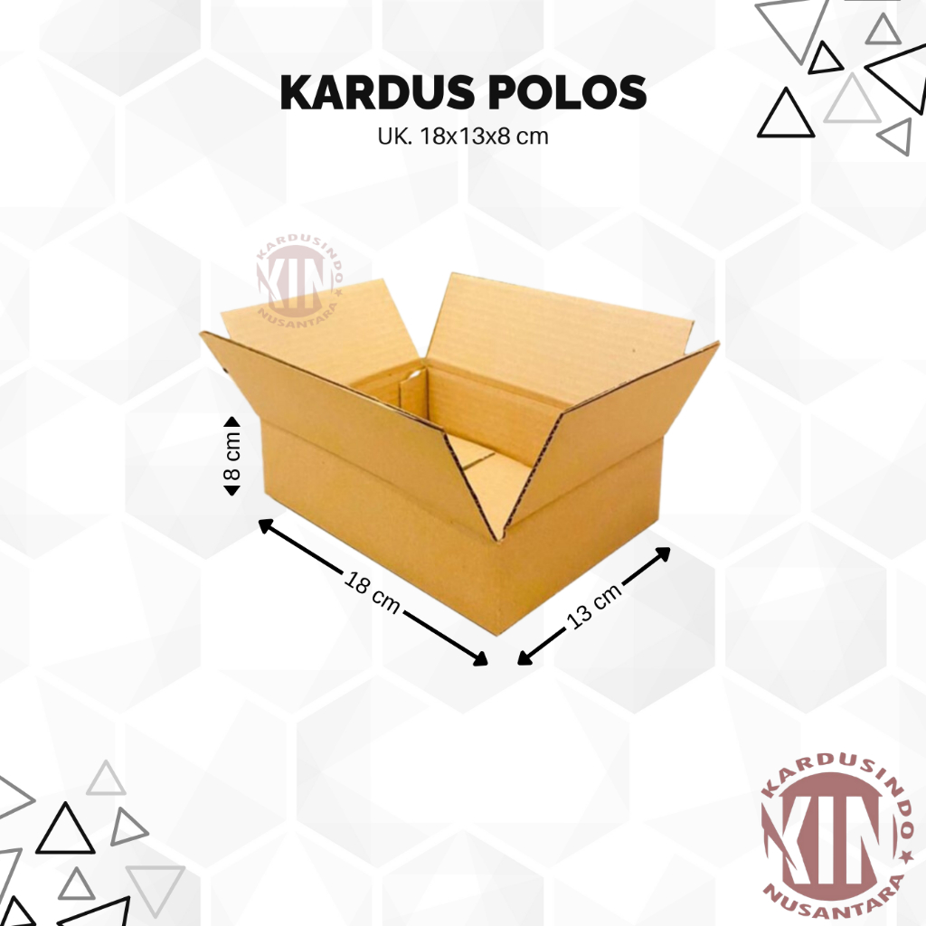 

Kardus box polos baru uk 18x13x8 cm