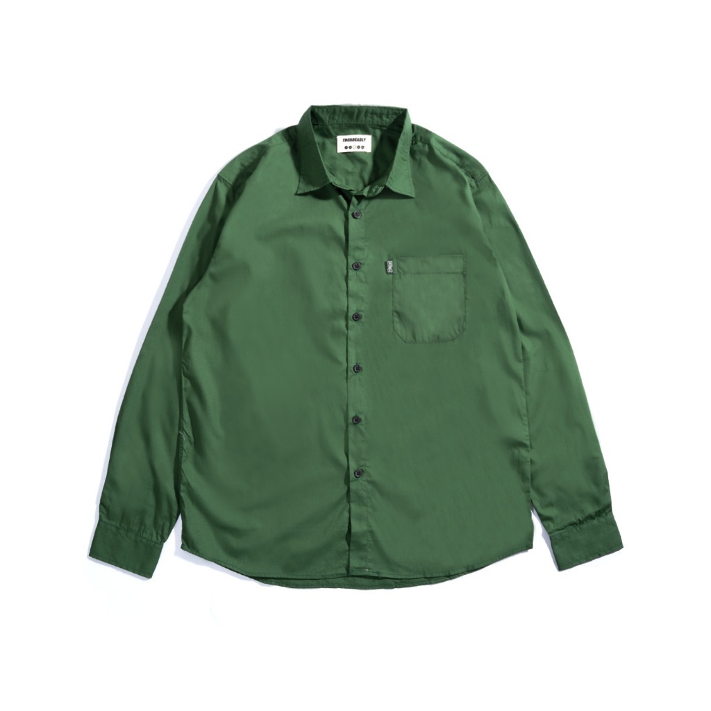 Tngr shirt - kemeja lengan panjang - Code "Murda Bottle Green"  - 100% Original