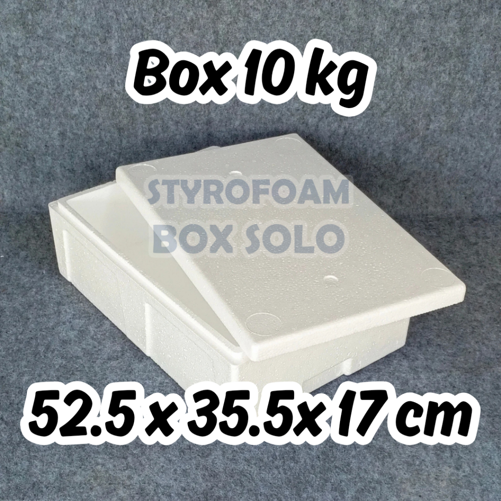 BOX 10 KG - INSTANT ONLY - Styrofoam Box Wadah Ikan Penyimpanan Ikan Packing Frozen Food Sterofoam E