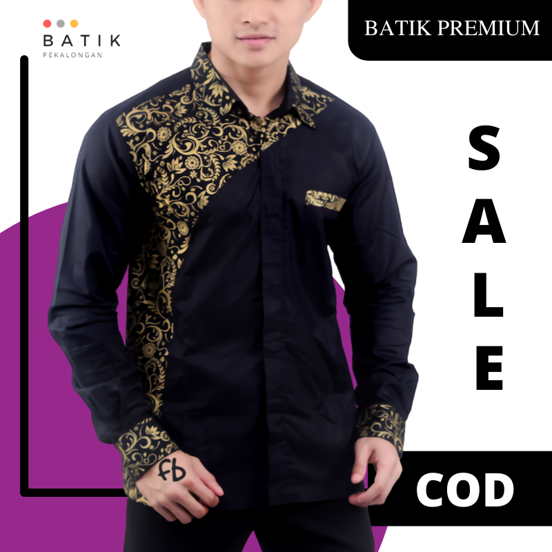 Kemeja Batik Koko Modern Pria Lengan Panjang Pekalongan Premium Remaja Anak Muda Pria M L XL XXL