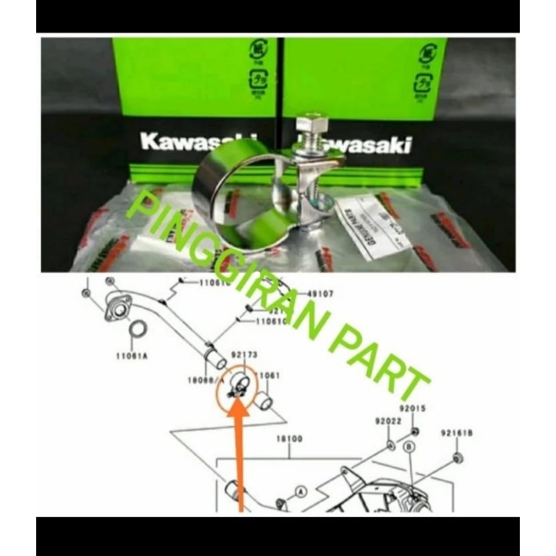 klem clem knalpot klx 150 KLX150 original