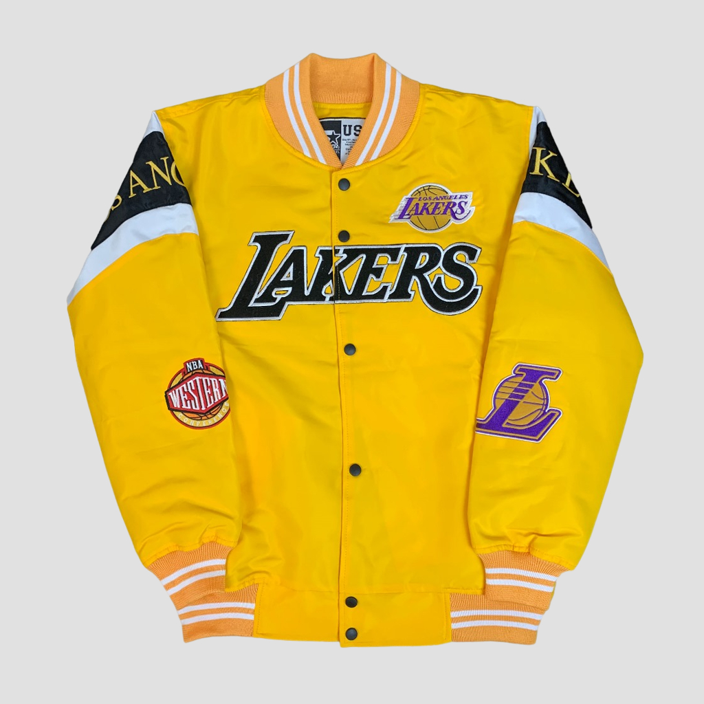 BALLADS Jaket Varsity Baseball Lakers Pria Dan Wanita Jacket Bomber Original