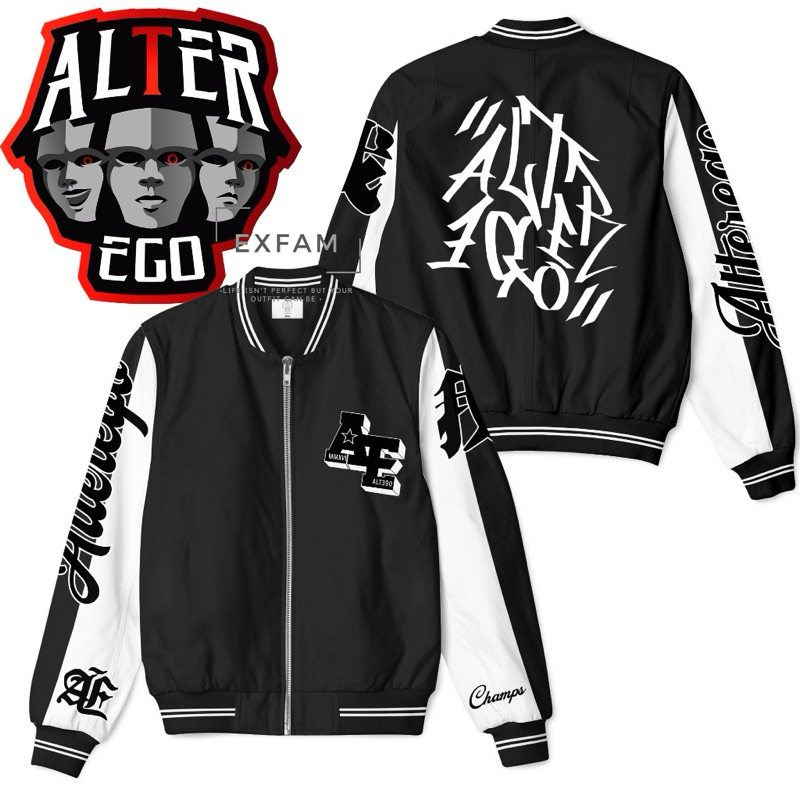 JAKET VARSITY ZIP ALTER EGO CHAMPS JUMBO SIZE S-6XL