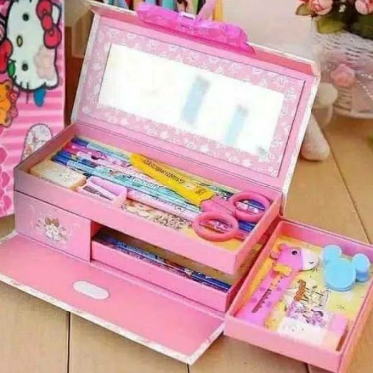 

KODE Q8W9 kotak pensil 3tingkat Kotak Tempat Pensil Kode 3D Anak Cewe dan Cowo Unik 3 susun