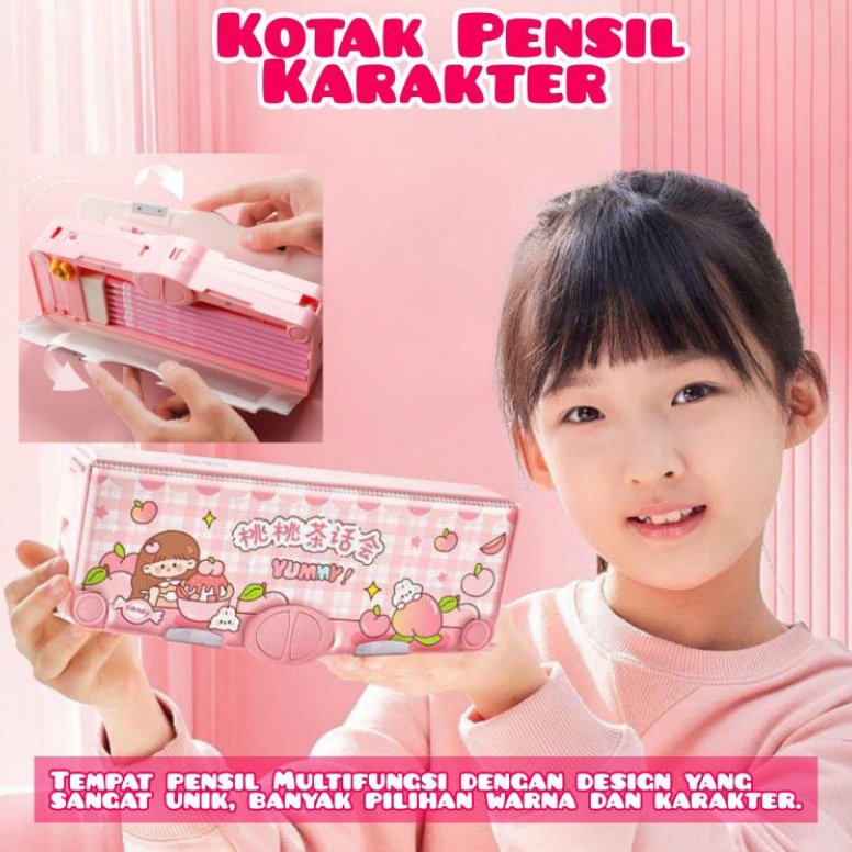 

KODE F6P2 Kotak pensil Karakter Kotak pensil Multifungsi Anak Sekolah Tempat Pensil Serbaguna Motif Kartun