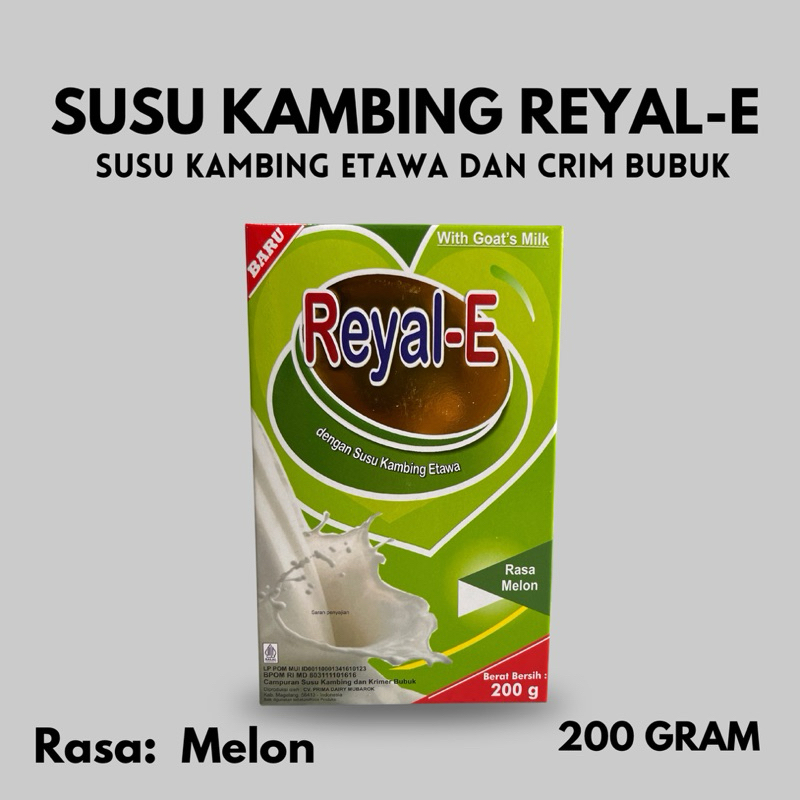 

Susu Kambing Etawa Reyal E Premium Rasa Melon 200gram