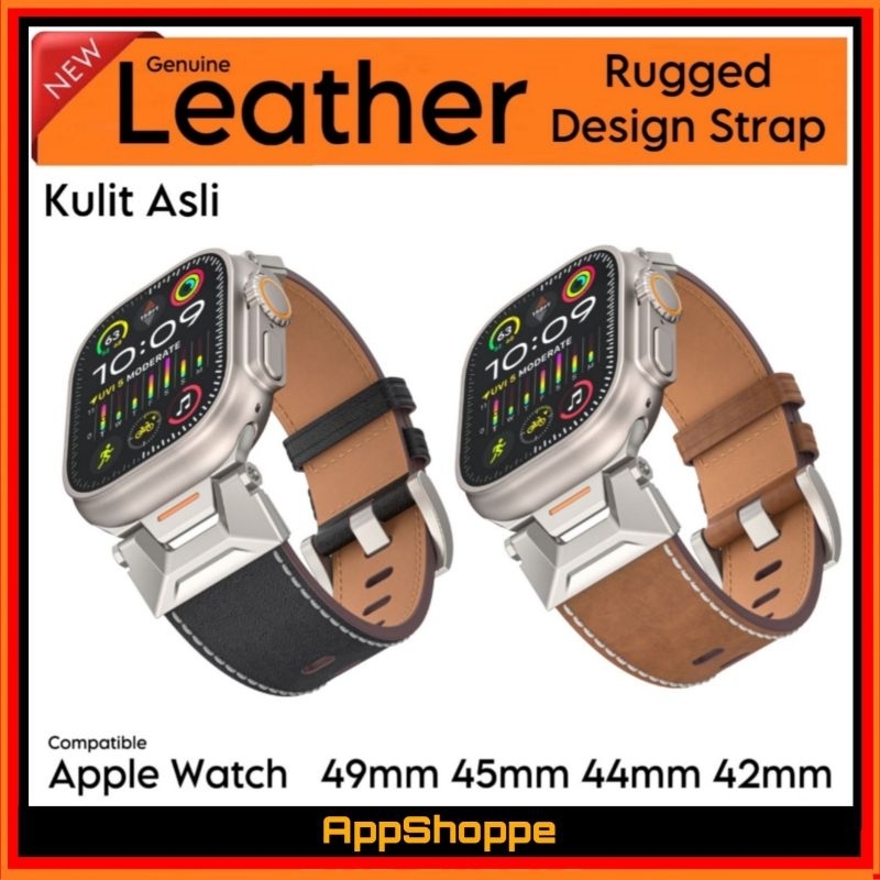 Genuine Leather Strap Band Compatible Appel Watch Ultra 2 49mm 45mm 44mm 42mm