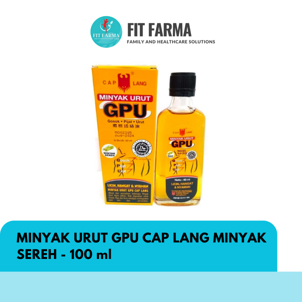 MINYAK URUT GPU CAP LANG MINYAK SEREH - 100 ml