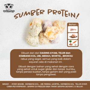 ADEWAP GLIDER Frozen Food Mix Veggie Meatball Glider Chicken For Sugar Glider