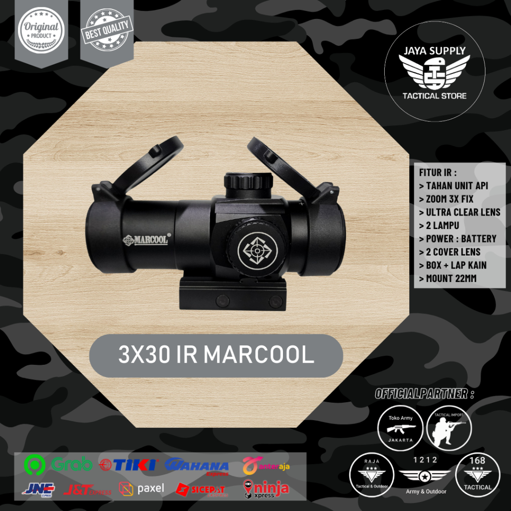 Teleskop Marcool 3x30 IR Scope Anti Shock Proof Getar Ultra Clear Lens 22mm Original Import