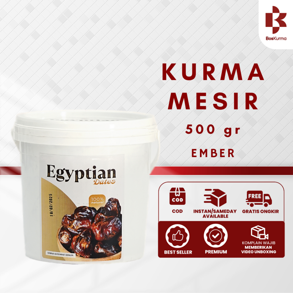 

Kurma Mesir Madu Ember 500 Gr Premium Original | Egyptian Dates
