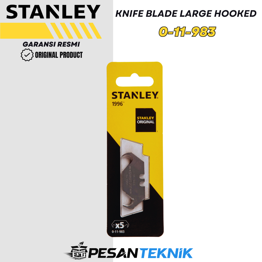 

Stanley Large Hook Knife Blade 5pcs Isi Mata Cutter 0-11-983