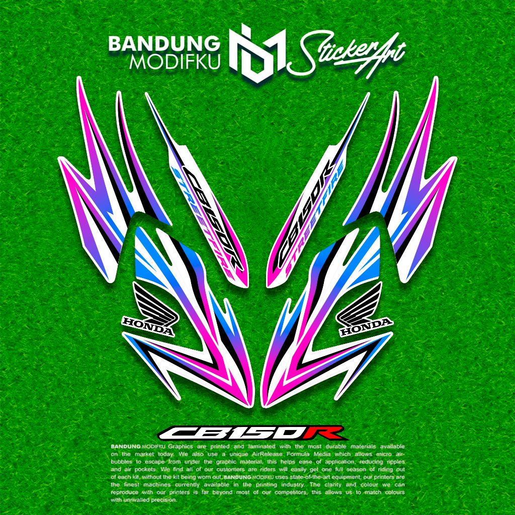 STRIPING CB150R OLD BANDUNG MODIFKU MOTIF 4 TAHUN 2012 - 2013 - 2014 / STIKER CB150 R LAMA / STICKER