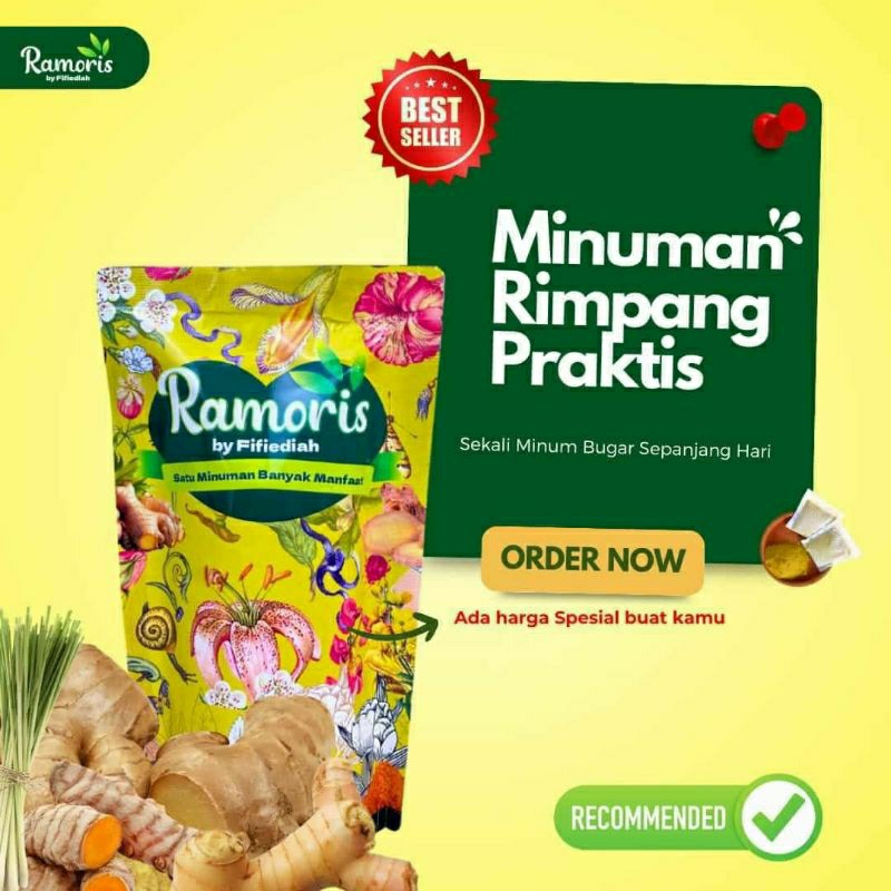 

minuman herbal ramoris pencegah kanker darah 1pack isi 15 kantong teh