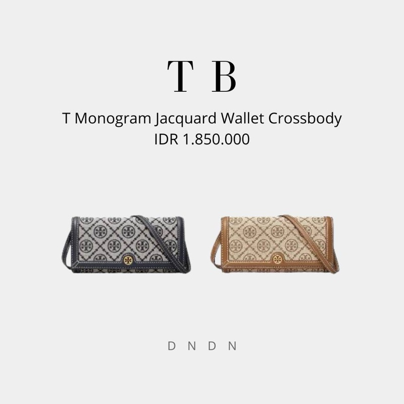 T Monogram Jacquard Wallet Crossbody