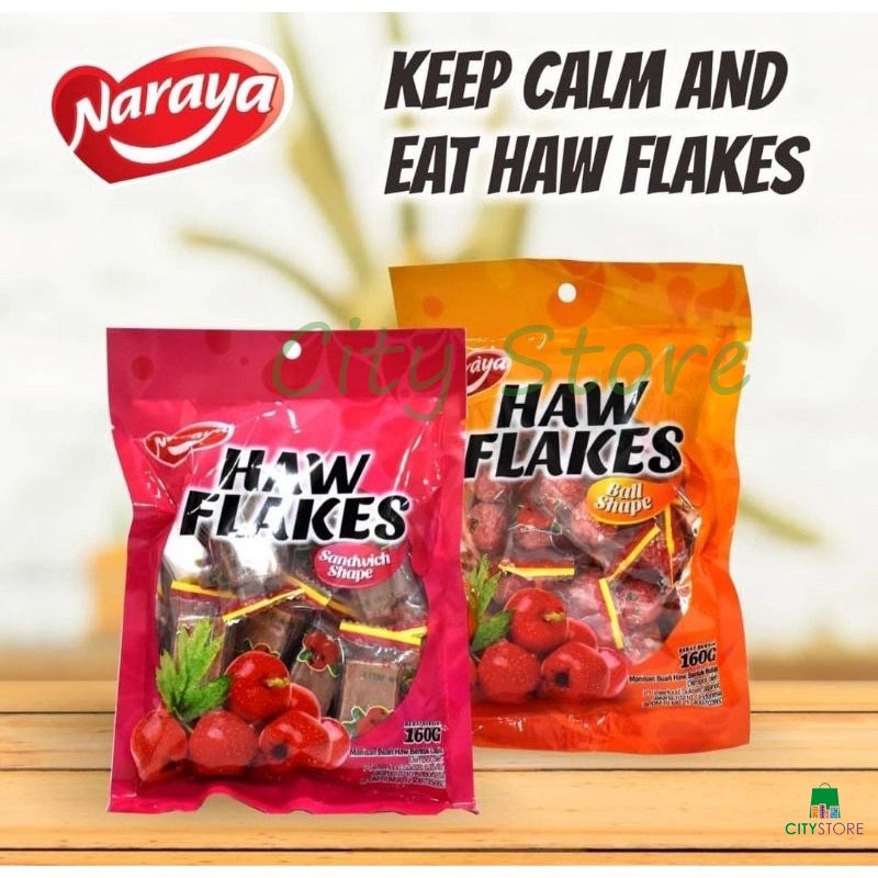 

[2 VARIAN] Naraya Haw Flakes Ball Shape Bag - Sandwich Shape Bag - Manisan Buah Hawtron - Shan Zha Pian 160g