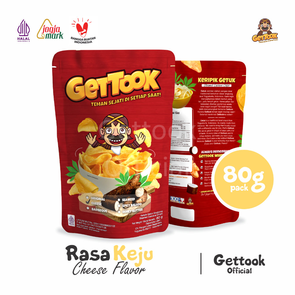 

Gettook Keripik Getuk Singkong 80g Rasa Cheese