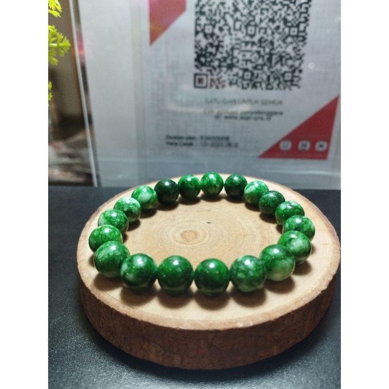 Gelang giok hijau tua