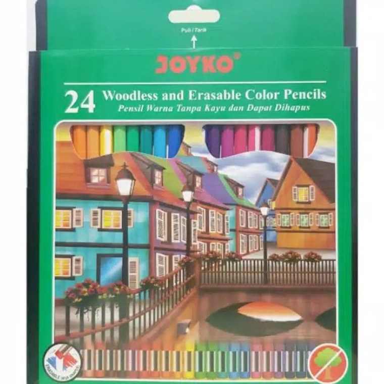 

ART S85O Pensil Warna Dapat Dihapus 24 Warna Joyko CP115