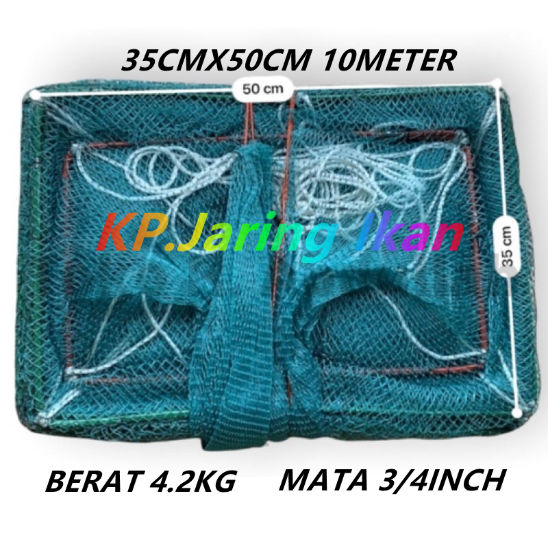 BUBU NAGA 35CMX50CM  3/4'9Meter Dan 10Meter KEPITING / BUBU JEBAKAN IKAN / BUBU NAGA 9/10 METER