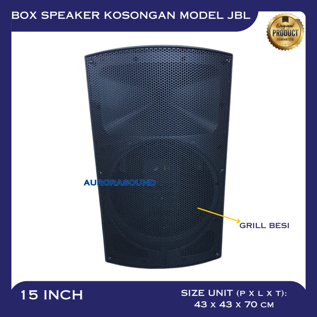 BOX SPEAKER MODEL JBL BARU 15 INCH 15IN 15" BOK KOSONG FIBER PLASTIK