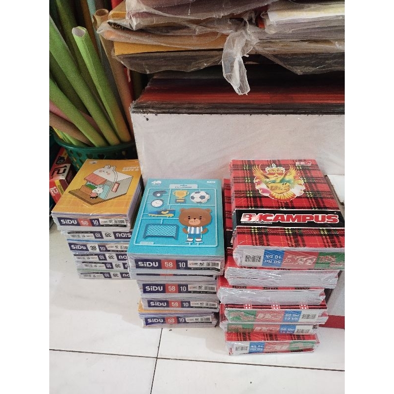 Buku tulis sidu 38 lembar/Buku tulis sidu 58 lembar/Buku Sidu  1 pak