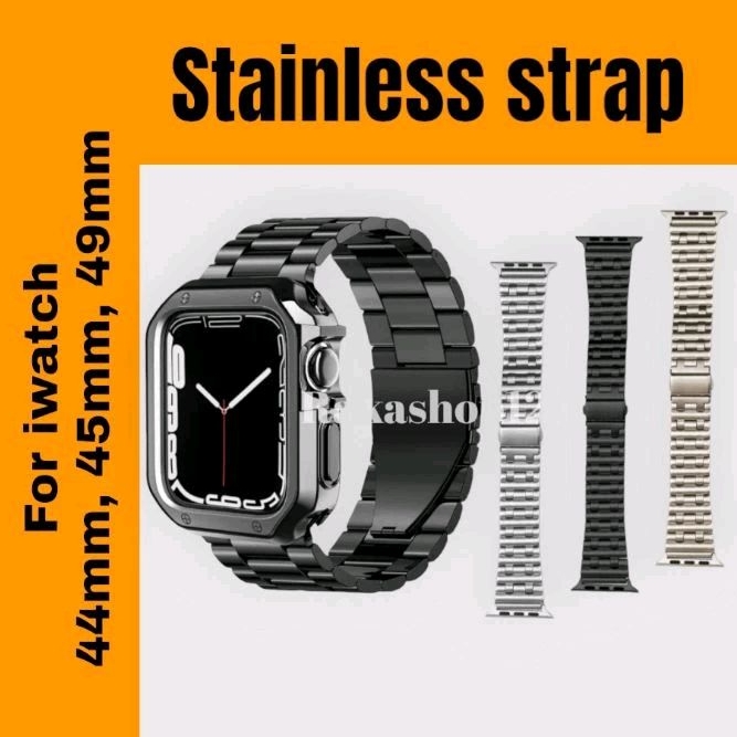 Stainless Steel Strap Iwatch 44/45/49mm, HK8 Pro Max, HK9 Pro, Hello Watch, DT8 Ultra Max.