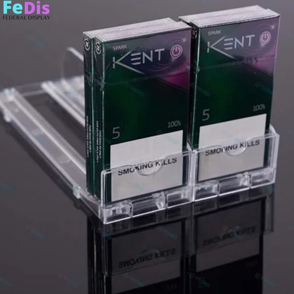 88 SALE PUSHER DISPLAY ACRYLIC ROKOK TEMPAT DISPLAY ROKOK OTOMATIS RAK DISPLAY ROKOK BAHAN ACRYLIC