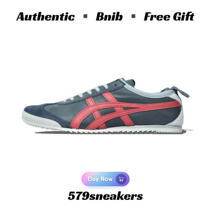 Onitsuka Tiger Mexico66 Deluxe Navy Red 100% Authentic TH9J4L - 4923