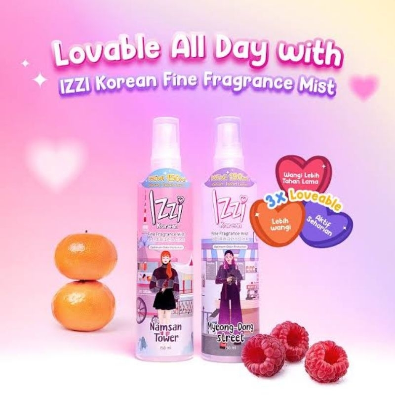 izzi fine fragrance mist korean 150ml || izzi korean namsan tower izzi myeong dong street