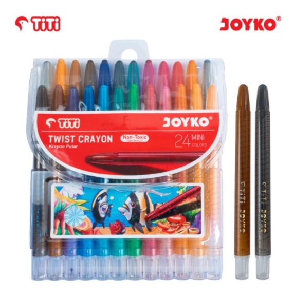 

ART L6Y Crayon Putar TiTi JOYKO MINI 24 Warna TWCR24