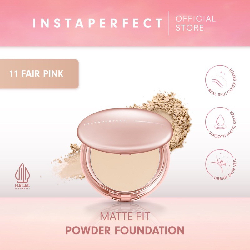 WARDAH INSTAPERFECT MATTE FIT POWDER FOUNDATION FULL & REFILL | BEDAK SPF20 PA+++