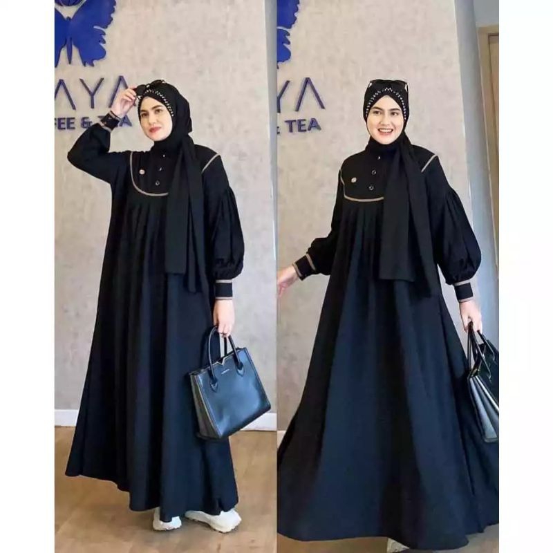 Gamis jumbo bahan crinkle airflow premium/gamis wanita muslim model viral terbaru