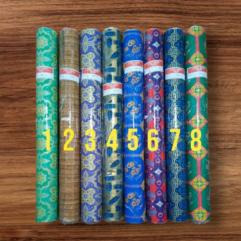 KARPET LANTAI TIKAR LANTAI PLASTIK VINYL MERK ORCHID KOREA ASLI TEBAL TAPLAK MEJA LEBAR 1.2meter / 1