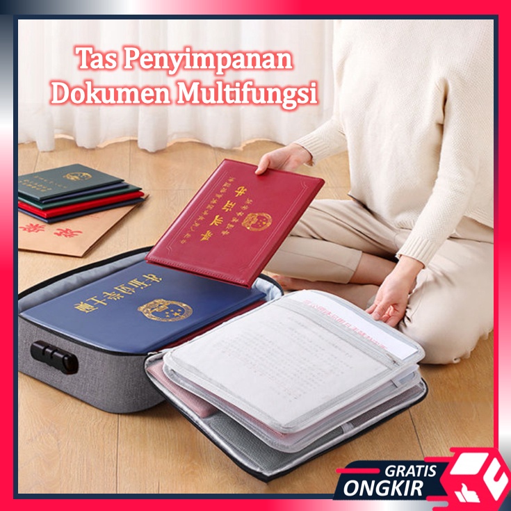 

KODE J9W4 Gratis Ongkir H5962 Tas Penyimpanan Dokumen Multifungsi Tas Dokumen Anti Air Tas Travel