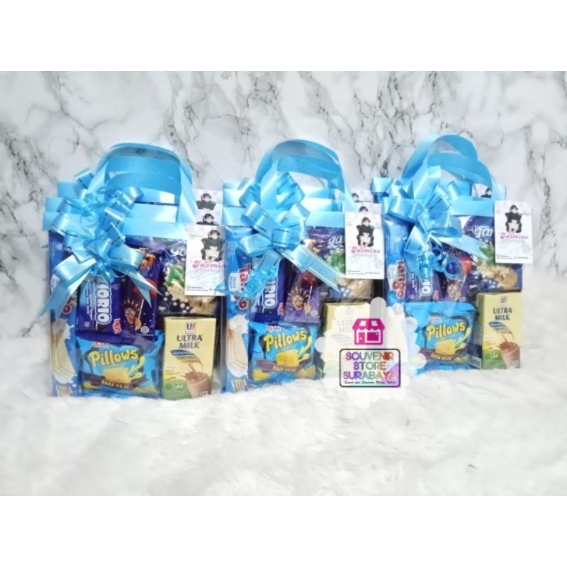 

Paket snack serba biru || Bingkisan snack ultah anak 8rban || Serba biru
