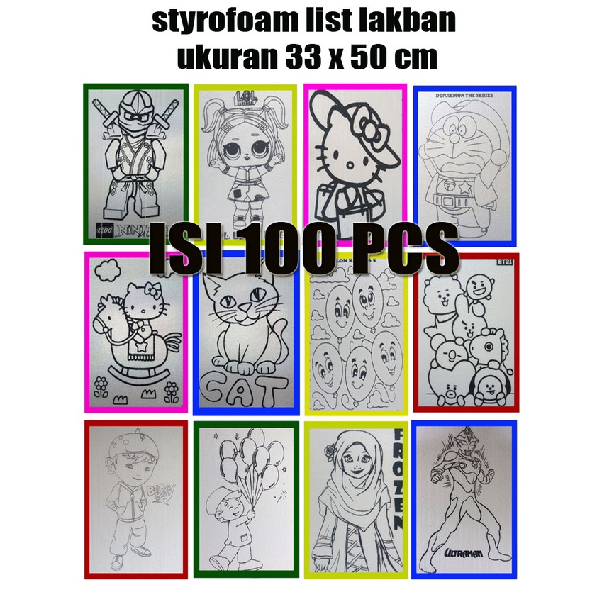 

ART O52L Paket 1 pcs styrofoam lukis List lakban uk 33 x 5